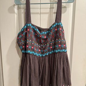 Torrid Babydoll Square Neck Tank Size 1